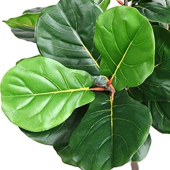 FOPAMTRI Artificial Fiddle Leaf Fig Tree 4.3 Feet Feaux Ficus Lyrata Plant with 44 Leaves Faux Pl... | Amazon (US)