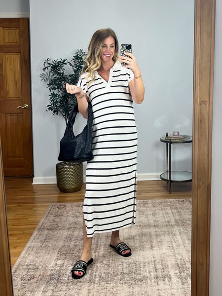 This is the perfect summer dress! It’s a lightweight knit material, love the collar and the sides slit. Looks so cute with a pair of sandals some sunglasses and a cute bag. size small. #FoundItOnAmazon #FoundItOnAmazonFashion #AmazonFashion.

#LTKSeasonal #LTKFindsUnder50 #LTKStyleTip