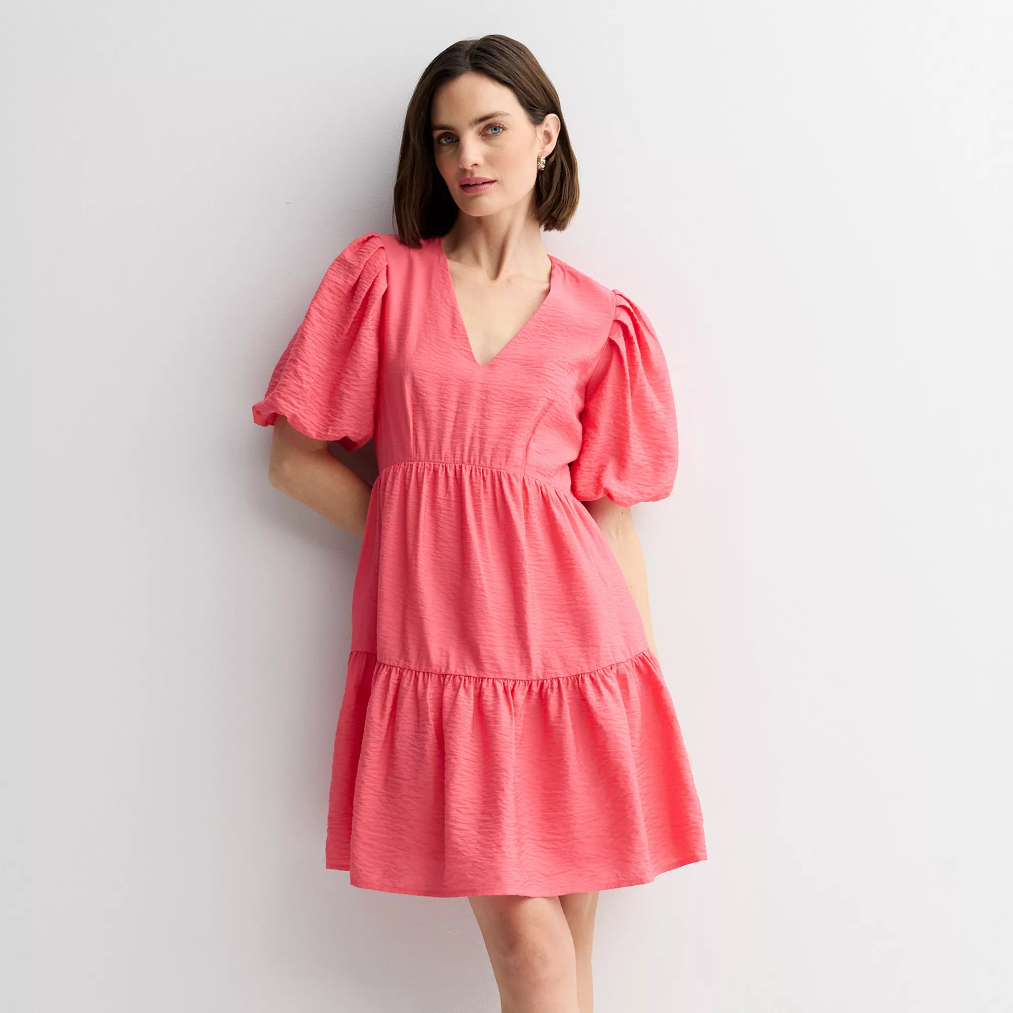 Women's Nine West Bubble Sleeve Babydoll Dress | Kohl's