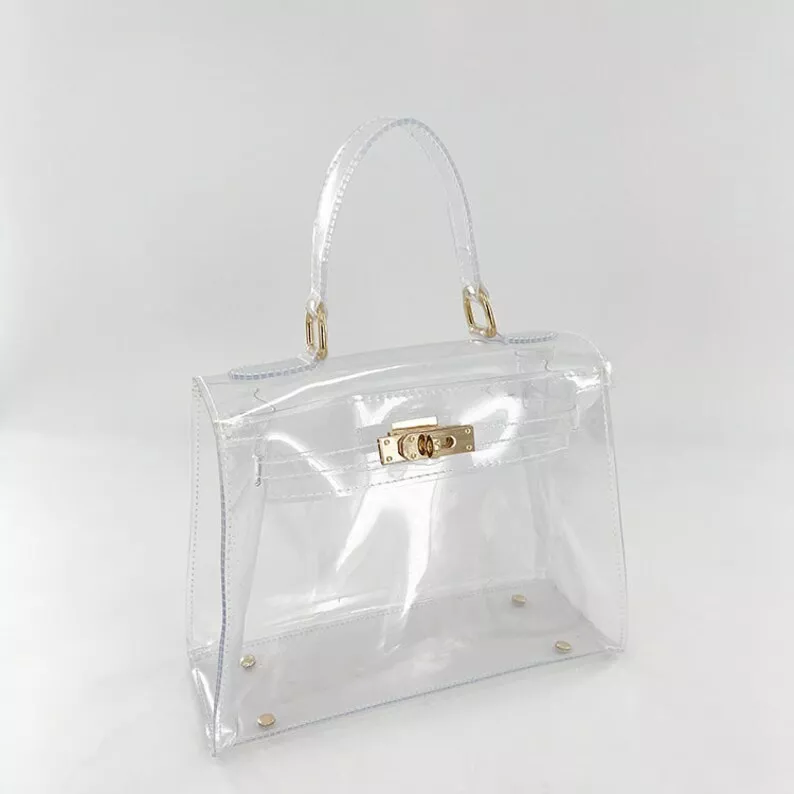 Torostra Fashion Clear PVC Purse Bags for Womens See Through