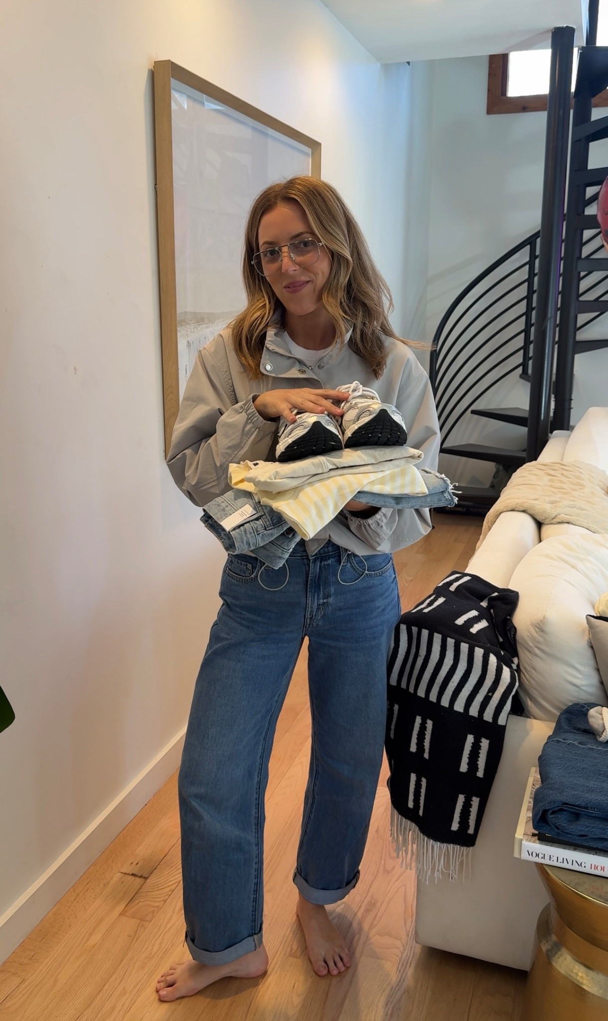 Shopbop order! 
Size small tees
Size 25 shorts! I would say TTS if between size up 
TTS sneakers 