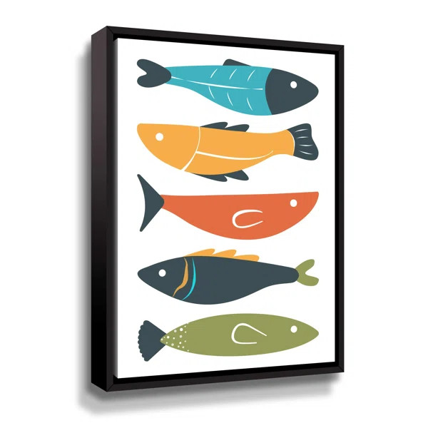 Playful Fish - Graphic Art on Canvas | Wayfair North America