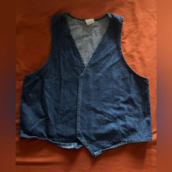Denim vintage Vest large | Poshmark