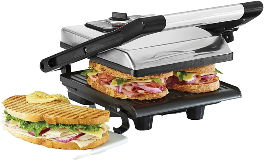 BELLA Panini Press, Sandwich Maker and Electric Indoor Grill with Double Nonstick Plates, Height ... | Amazon (US)