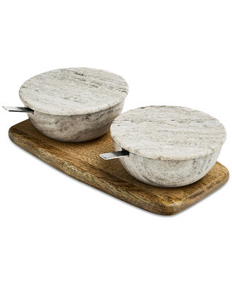 Oake Marble Salt and Pepper Bowls, Macy's Exclusive - Macy's | Macy's