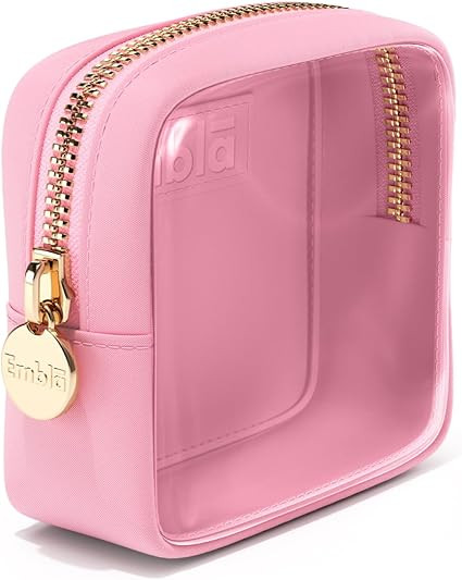 Embla Clear Cosmetic Bag Makeup Bag, Clear Zipper Pouch Cosmetics Bags Cute Womens Make Up Pouche... | Amazon (US)
