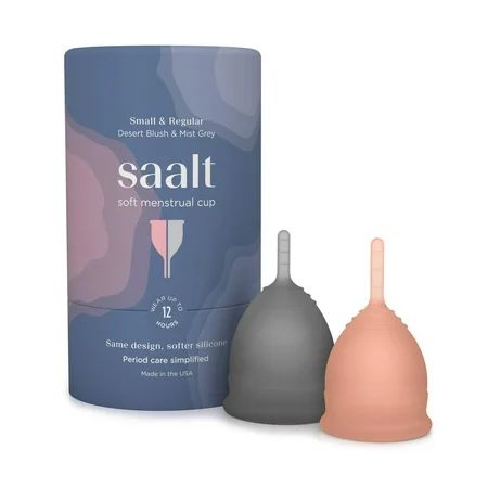 Saalt Soft Menstrual Cup 2-Pack - Super Soft and Flexible - Best Sensitive Cup - #1 Active Cup - Wea | Walmart (US)