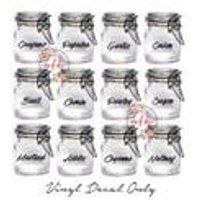 Spice Jar Labels. VINYL DECALS ONLY. Kitchen Spice Jars Storage Organization! | Etsy (US)