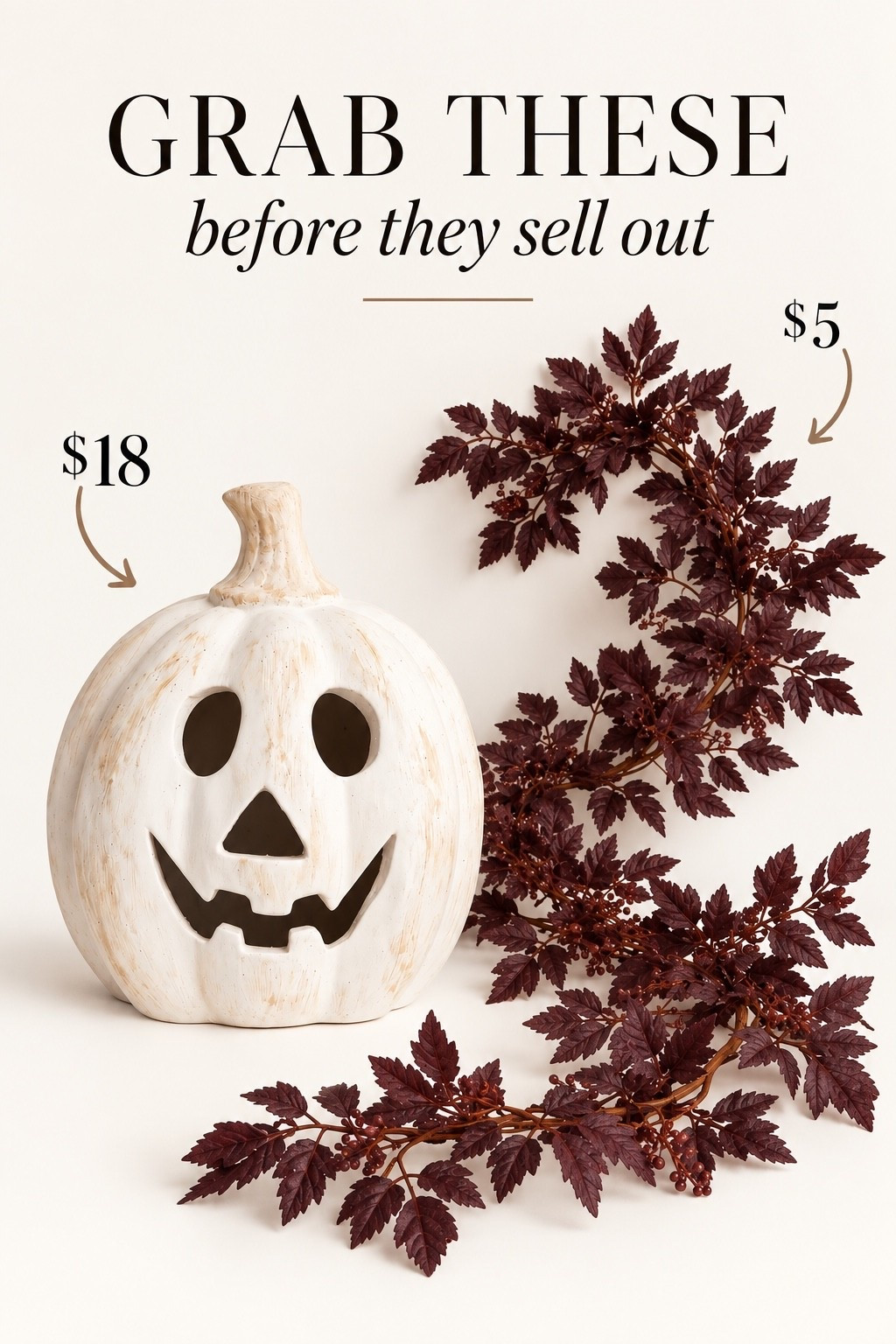 Walmart Fall Finds That Won’t Stay in Stock

Two Walmart fall finds I can’t believe are this affordable! The white jack-o’-lantern is just $18 and that gorgeous dark plum fall garland is only $5. Perfect for adding a moody, elevated fall look for less. Grab them before they sell out!

#LTKSeasonal #LTKHome #LTKSaleAlert