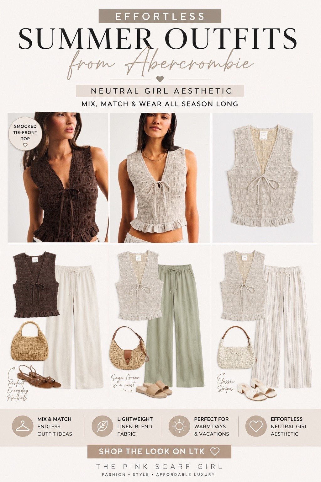 Effortless summer outfits are officially on repeat ☀️
These Abercrombie linen pieces are the kind of staples that make getting dressed easy. I'm obsessed with the neutral color palette, lightweight fabric, and all the mix-and-match possibilities.
Perfect for vacations, brunch dates, errands, and those hot summer days when you still want to look put together.
#SummerOutfits #AbercrombieStyle #NeutralOutfits #LinenOutfits #LTKStyle #SummerFashion #VacationOutfits #EffortlessStyle

#LTKxAbercrombie #LTKootd #LTKSeasonal