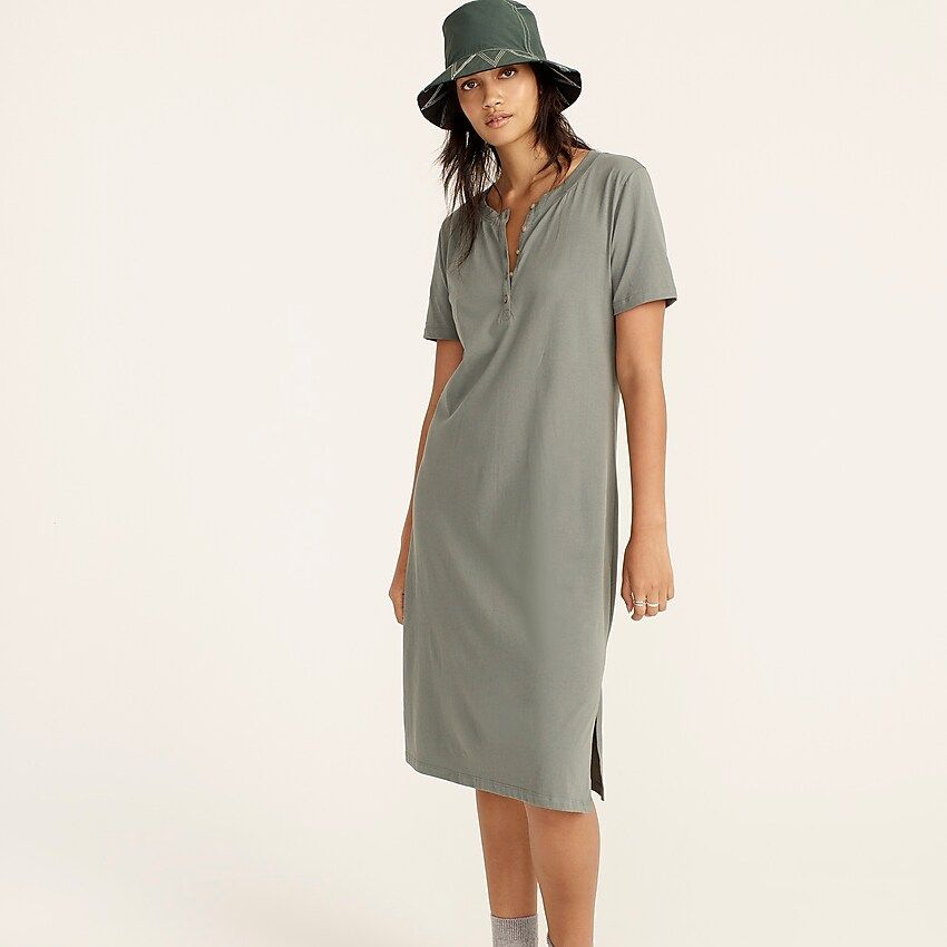 Midi henley knit T-shirt dress | J.Crew US