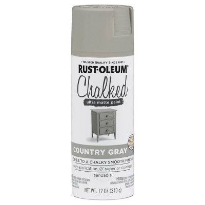 Rust-Oleum 12oz Chalked Country Spray Paint Gray | Target