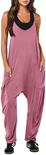 ANRABESS Women's Casual Loose Sleeveless Jumpsuits Adjustbale Spaghetti Strap V Neck Harem Long P... | Amazon (US)