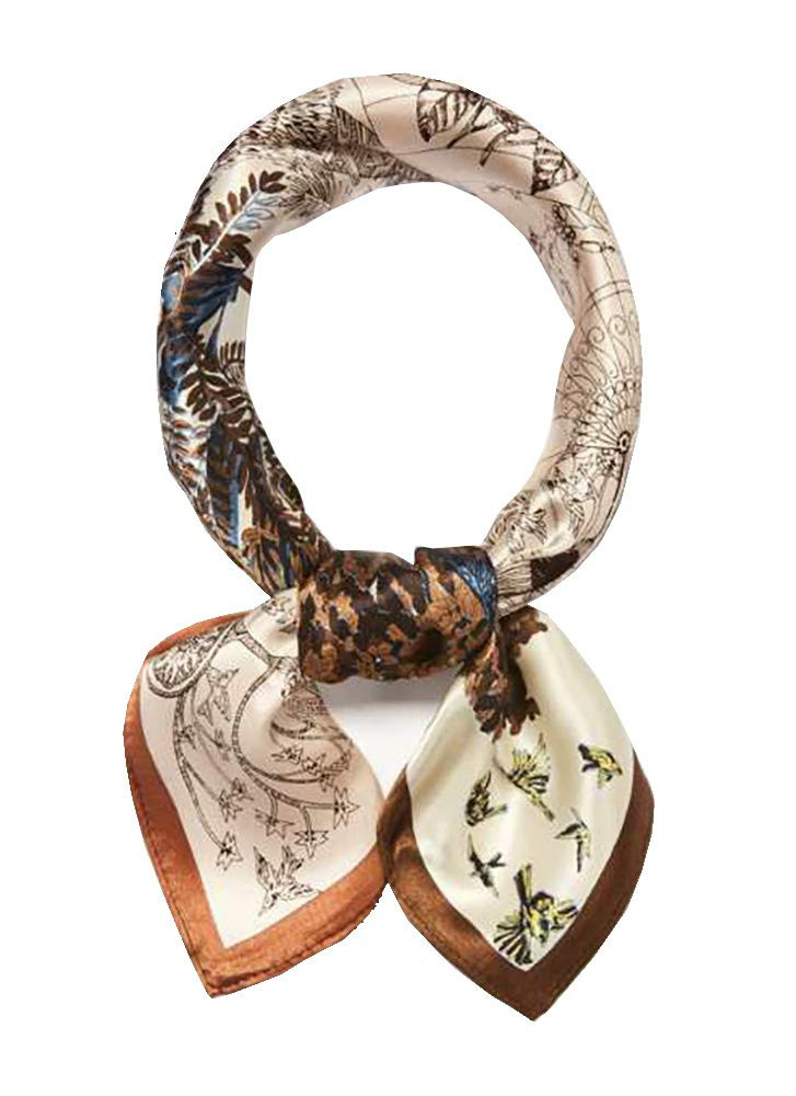 ANDANTINO 100% Real Mulberry Silk Scarf -21'' x 21''- Lightweight Neckerchief –Women Men Small ... | Amazon (US)