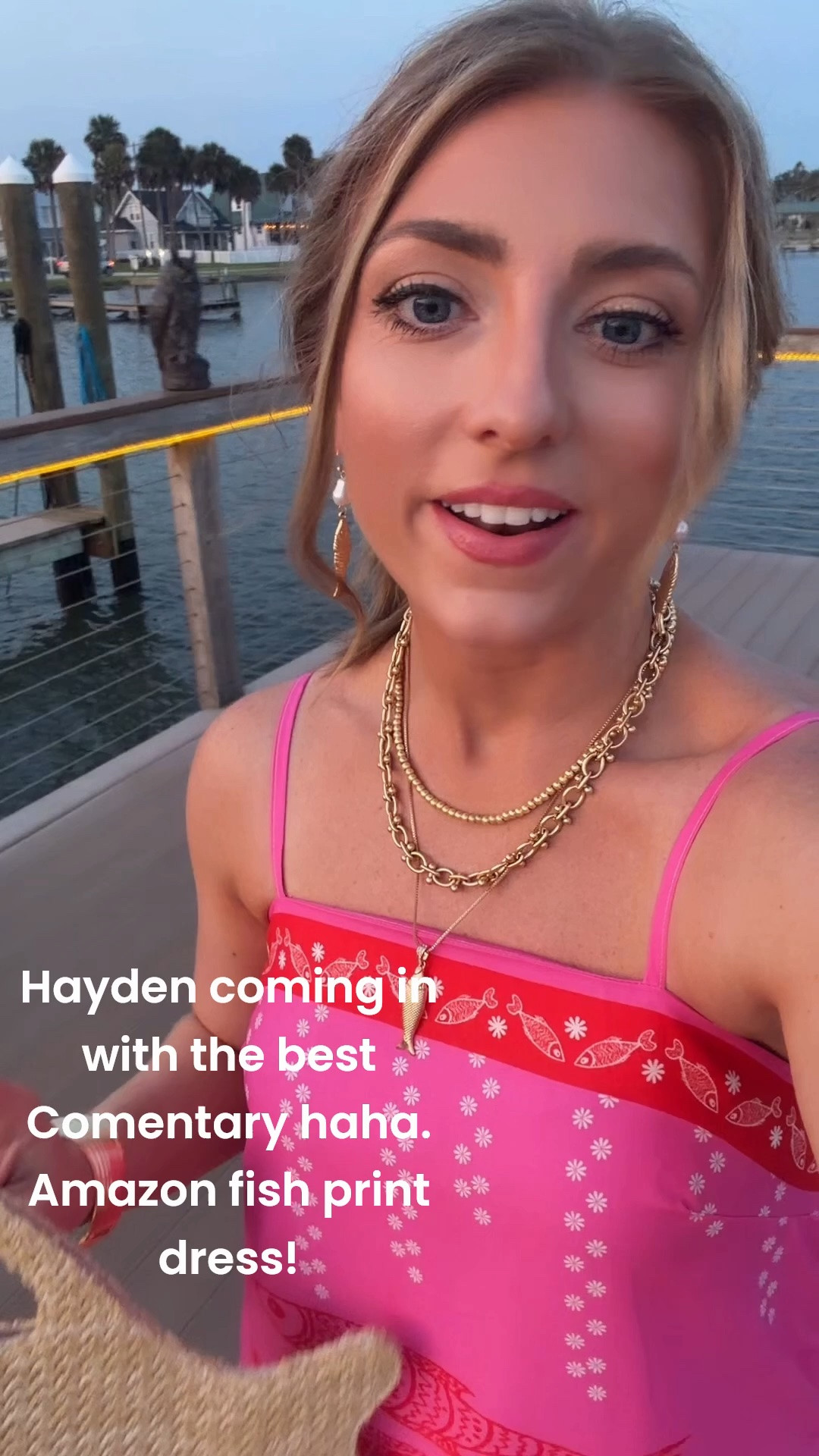 I couldn’t resist this adorable fish print dress! 🐠💕 It’s one of those fun vacation pieces that instantly puts you in a beachy mood. The colors are so vibrant, the fit is flattering, and it pairs perfectly with simple sandals and gold jewelry. I finished the look with the cutest woven fish purse—also an Amazon find—and I love how they complement each other without being too matchy.

This would be perfect for vacation dinners, waterfront strolls, date nights, or exploring a coastal town. Such a fun statement outfit that’s still easy to wear!

#AmazonFashion #AmazonFinds #VacationStyle #BeachVacation #ResortWear #SummerDress #DateNightOutfit #VacationOutfit #AffordableFashion #AmazonStyle #BeachDinner #CoastalStyle #SummerFashion #ResortStyle #VacationLooks #TravelOutfit #FishPrint #AmazonDress #AffordableStyle #SummerWardrobe

#LTKootd #LTKPetite #LTKTravel