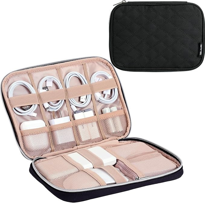 BELALIFE Electronic Organizer, Portable Travel Cable Bag, Tech Storage for Cord, Charger, Phone, ... | Amazon (US)