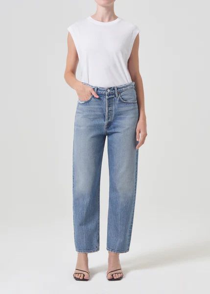 90's Crop Mid Rise Straight in Hooked | AGOLDE