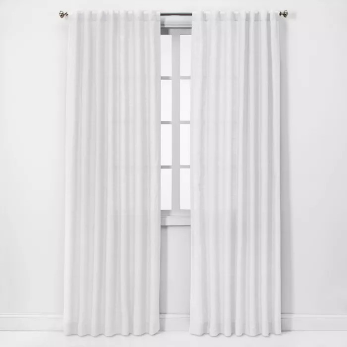 Linen Light Filtering Curtain Panels - Threshold™ | Target