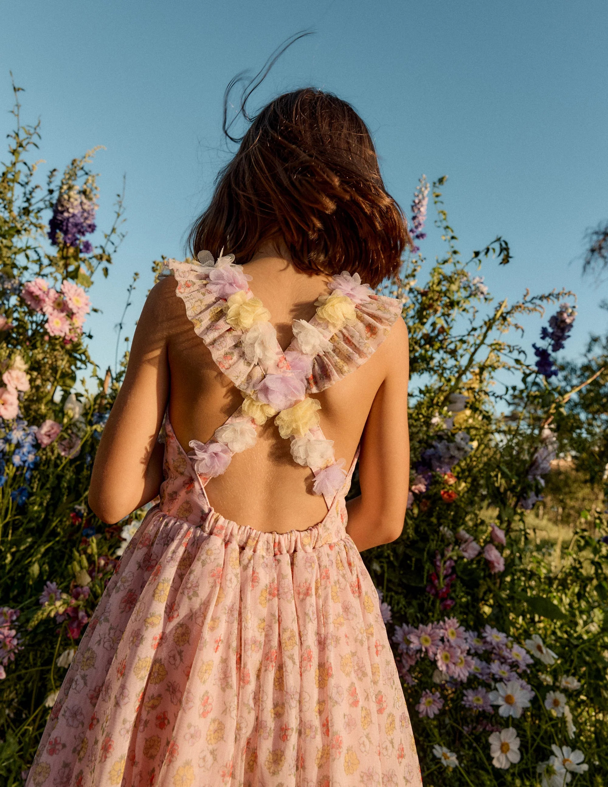 Flutter Strap Back Dress-Soft Ivory Rosa | Boden (US)