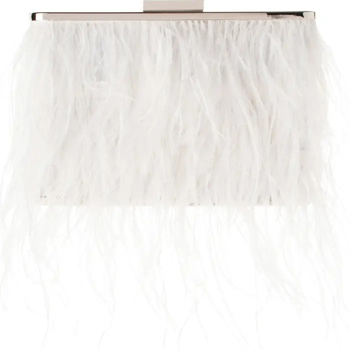 Olga Berg Ostrich Feather Embellished Clutch | Nordstromrack | Nordstrom Rack