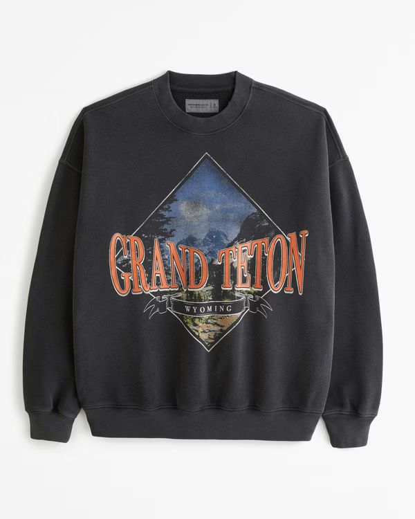 Grand Teton Graphic Crew Sweatshirt | Abercrombie & Fitch (US)