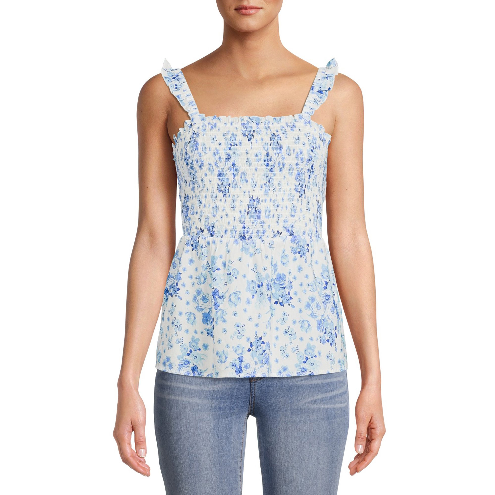theGet Women's Smocked Bodice Tank Top | Walmart (US)