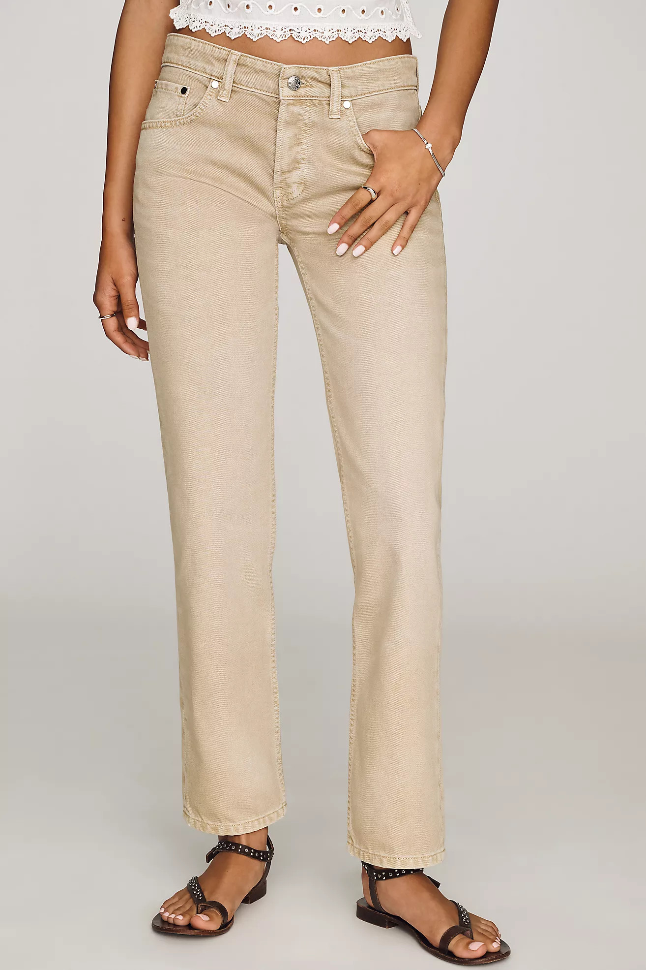 EB Denim Ariel Mr. Wedgie Mid-Rise Straight-Leg Jeans | Anthropologie (US)