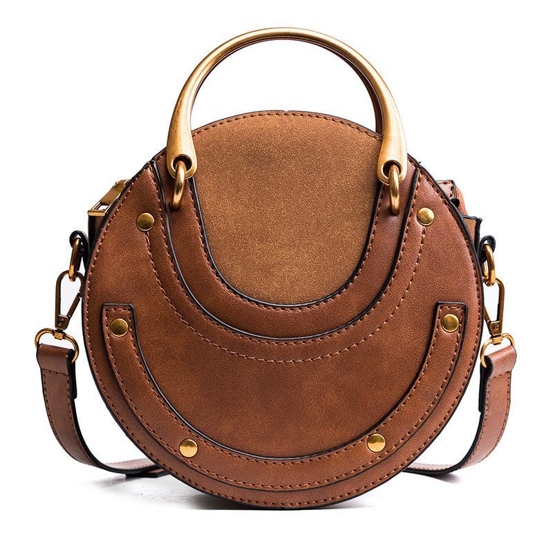 Messenger Nubuck Leather Small Round Women Retro Shoulder Crossbody Bag HandBag Female Fashion Da... | DHGate