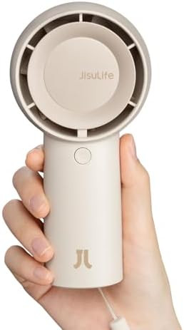 JISULIFE Handheld Portable Turbo Fan [16H Max Cooling Time], 4000mAh USB Rechargeable Personal Ba... | Amazon (US)