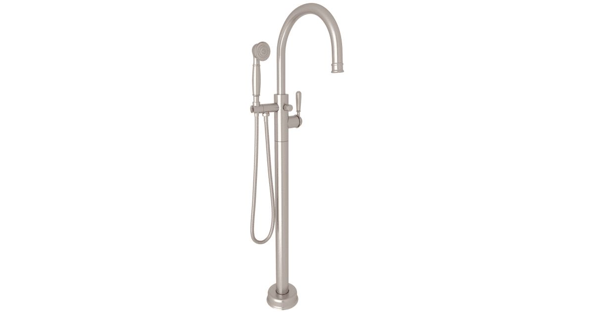 Rohl T1587LMSTN/TO Floor Mounted Tub Filler with | Build.com | Build.com, Inc.