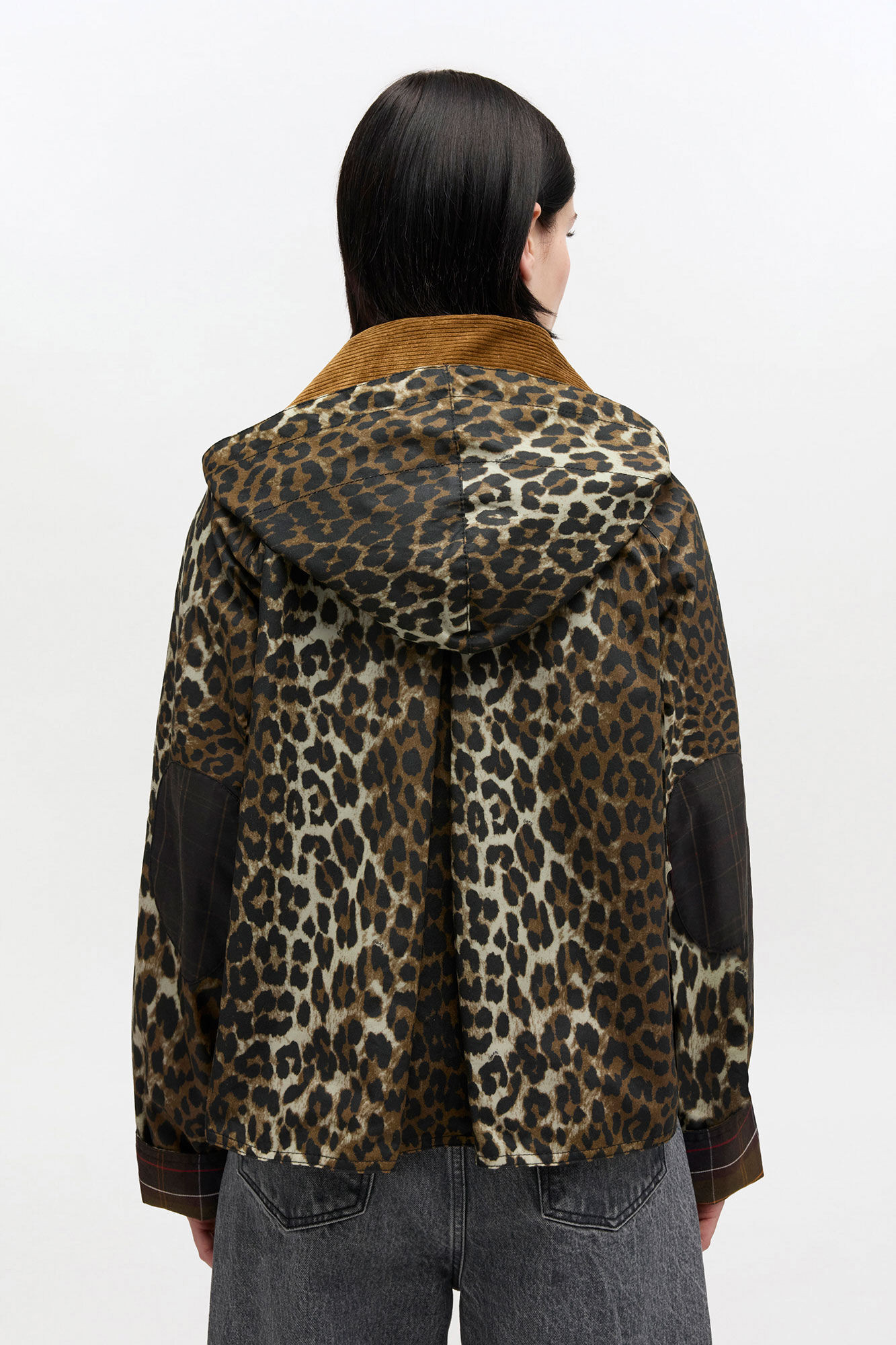 Short Wax Jacket in Leopard | Ganni