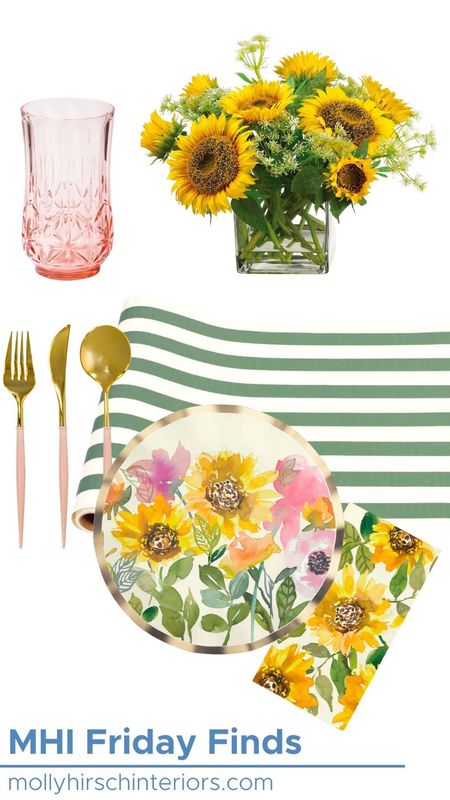 Spring table setting with the prettiest paper plates you'll ever see  

#LTKunder50 #LTKhome #LTKSeasonal