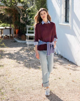 Catalina Cotton Ruffle Sweater | Mersea (US)