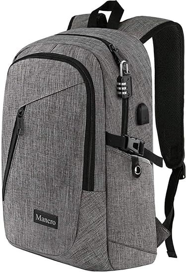 Mancro Laptop Backpack, Business Water Resistant Laptops Backpack Gift for Men Women with Lock an... | Amazon (US)