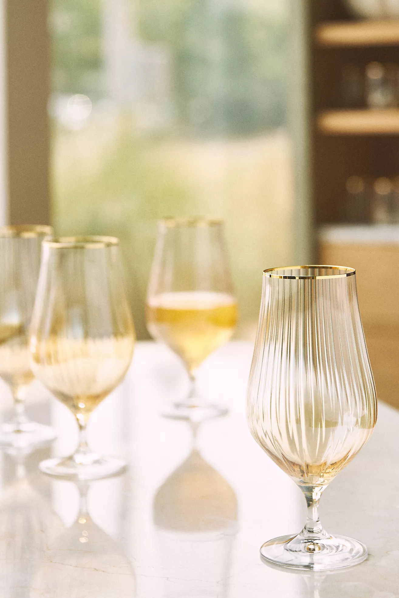 Waterfall Tulip Glasses, Set of 4 | Anthropologie (US)