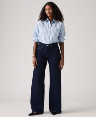 Women's 318 Shaping Stellar-Stretch Wide-Leg Jeans, 24-26W - Macy's | Macy's