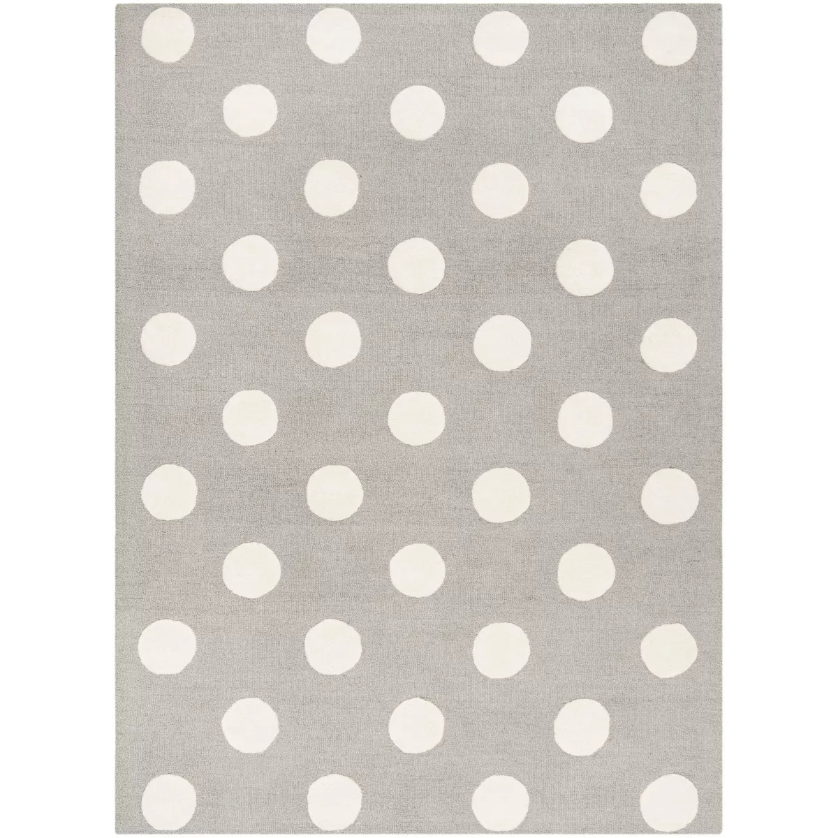 Safavieh Kids Polka Dots SFK904 Hand Tufted Indoor Area Rug - Grey/Ivory - 5'x7' - Safavieh | Target