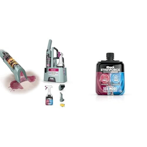 Shark StainForce Cordless Portable Spot, Stain, & Odor Remover System with StainForce Dual-Formula Refill Cartridge, 16.9oz for Carpets, Area Rugs, Upholstery, Stairs, with Storage Caddy | Amazon (US)