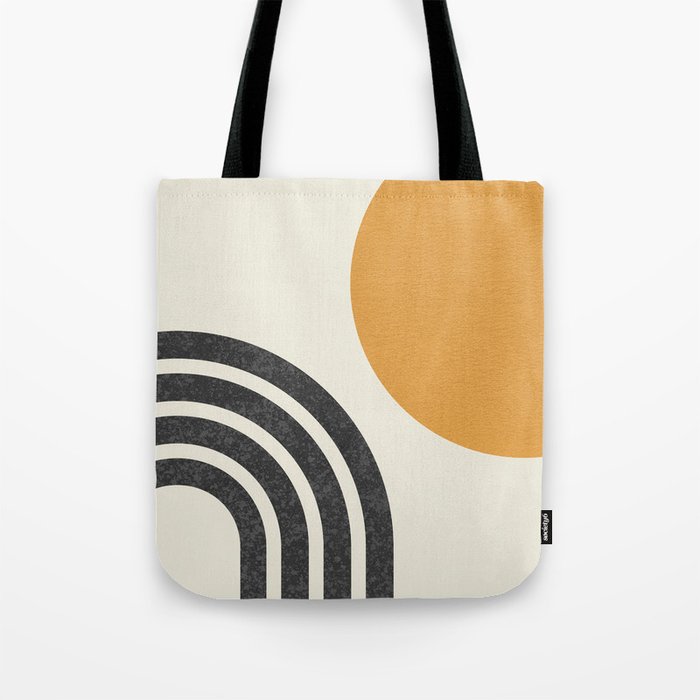 Mid century modern Sun & Rainbow Tote Bag | Society6