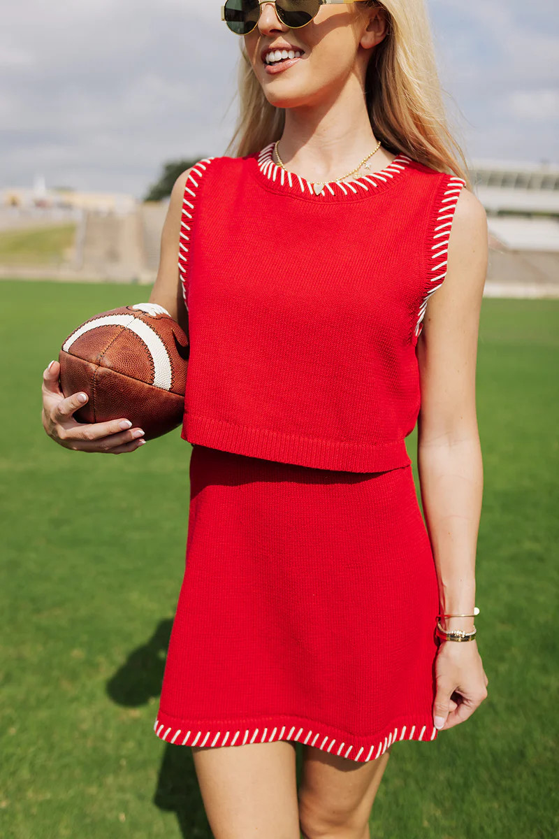 First Down Top - Red | The Impeccable Pig