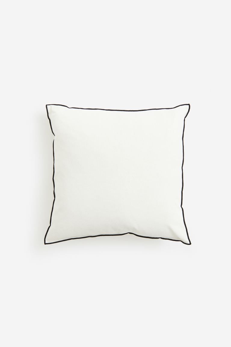 Linen-blend Cushion Cover - Natural white - Home All | H&M US | H&M (US + CA)