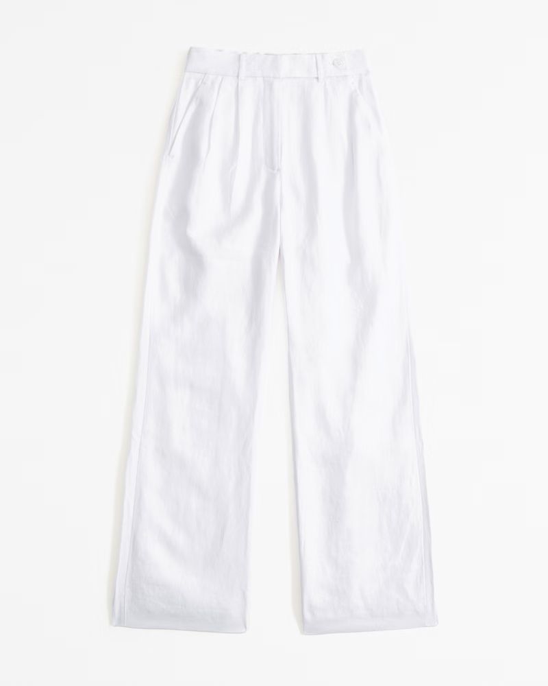 A&F Sloane Tailored Premium Linen Pant | Abercrombie & Fitch (UK)