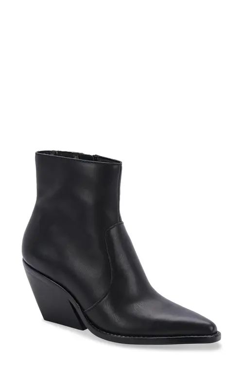 Dolce Vita Volli Pointed Toe Bootie in Black Leather at Nordstrom, Size 10 | Nordstrom