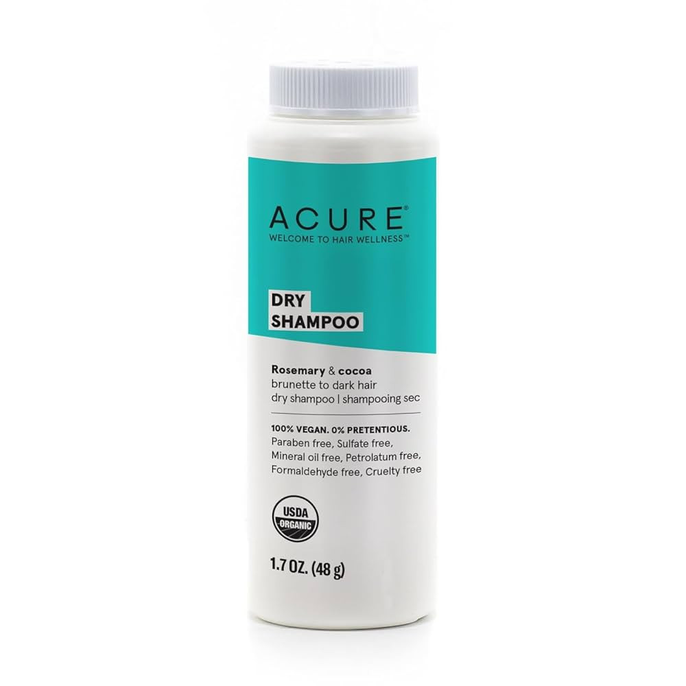 Acure Dry Shampoo - Brunette to Dark Hair, Powder Care to Refresh Treated Color Tinted Hair & Ext... | Amazon (US)