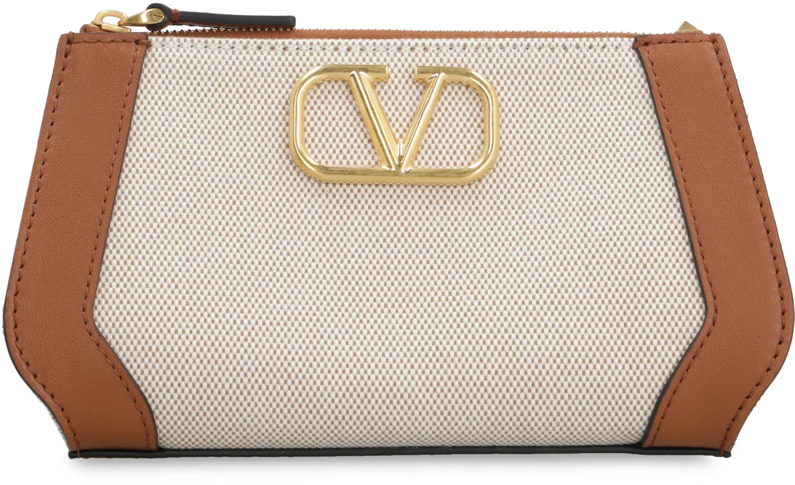 Valentino VLogo Plaque Zip-Up Cosmetic Bag | Cettire Global