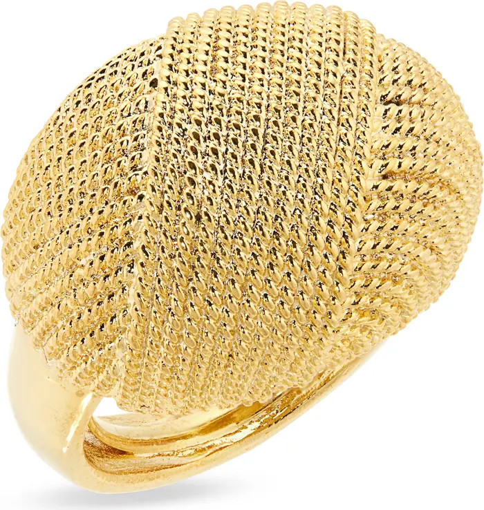 Kenneth Jay Lane Textured Knot Adjustable Cocktail Ring | Nordstrom | Nordstrom