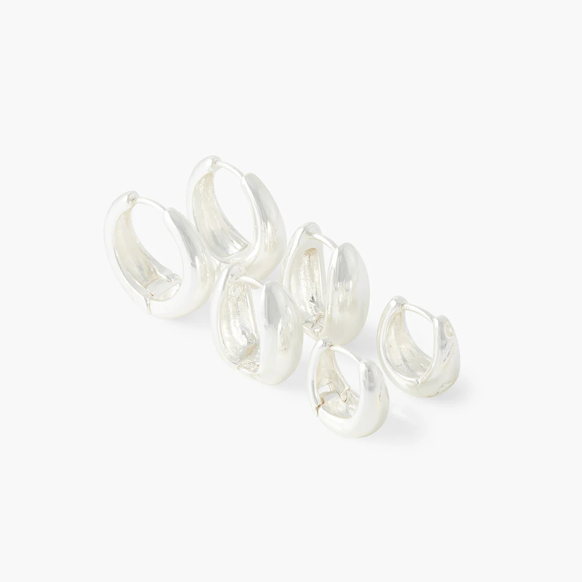 Set de 3 créoles argentées | Balaboosté 2024