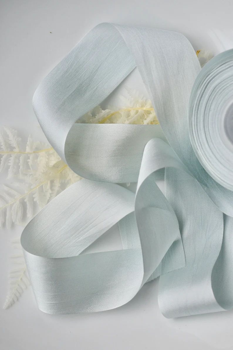 Light Soft Pastel Blue Silk Ribbon - Etsy Canada | Etsy (CAD)