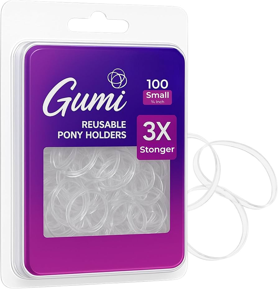 Hair Elastics - Ouchless No Damage Elastic Hair Bands (Clear - Small) | Amazon (US)