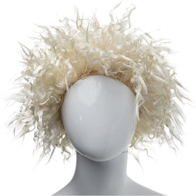 Spooktacular Creations Albert Einstein Wig White Short Curly Mens Costume Wigs Mad Scientist Wigs... | Amazon (US)